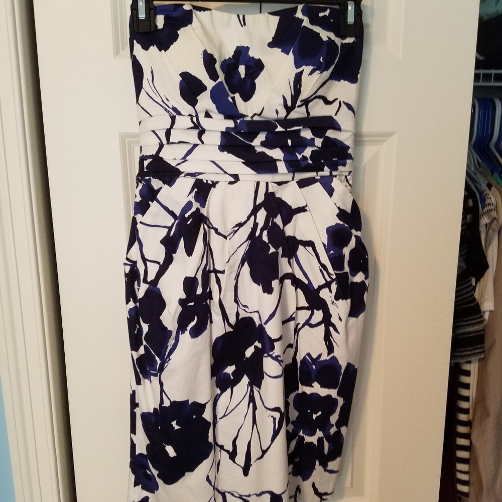 Strapless floral dress